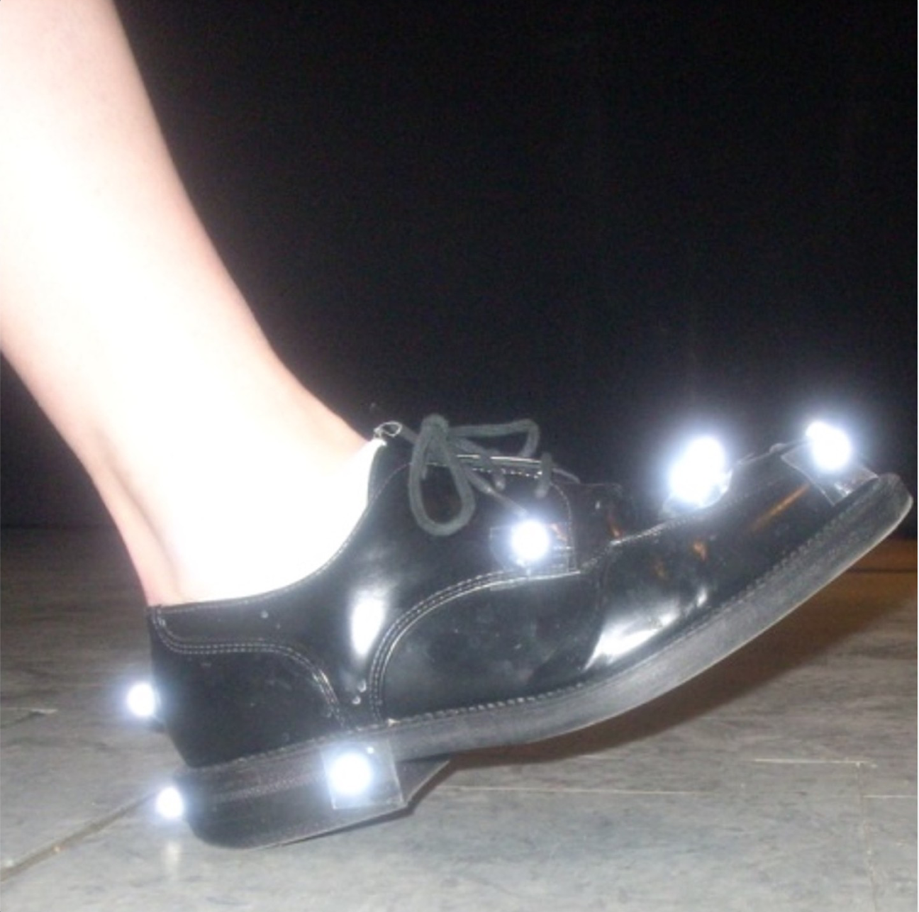 A shoe with lights