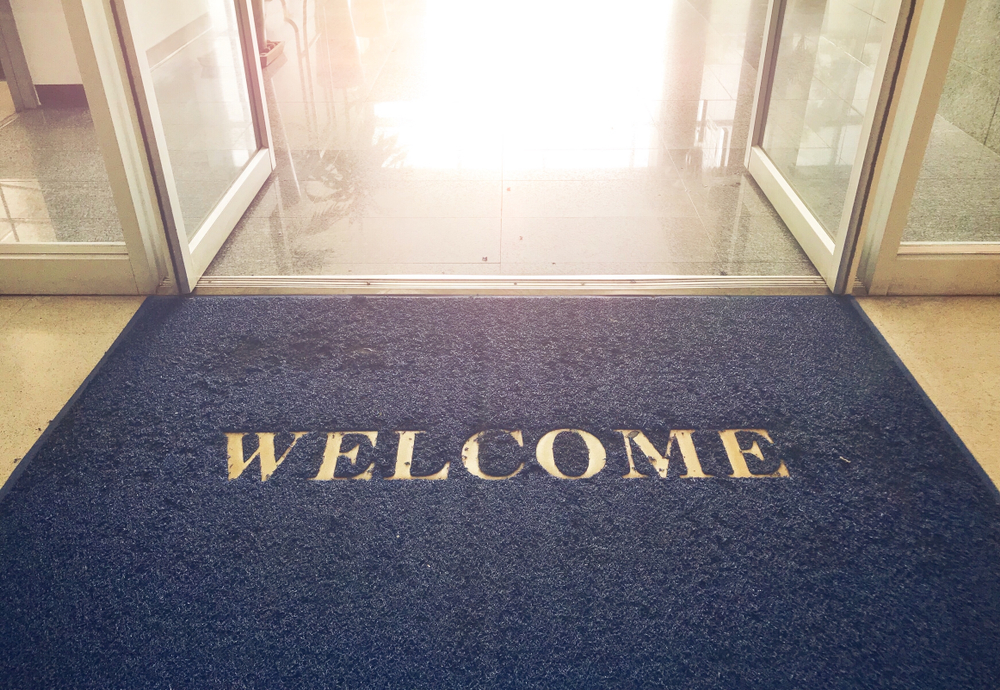  A welcome door mat