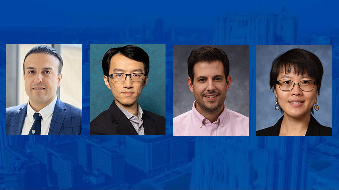 From left: Amir Alavi, Qihan Liu, Ioannis Zervantonakis, and Xiayun Zhao.