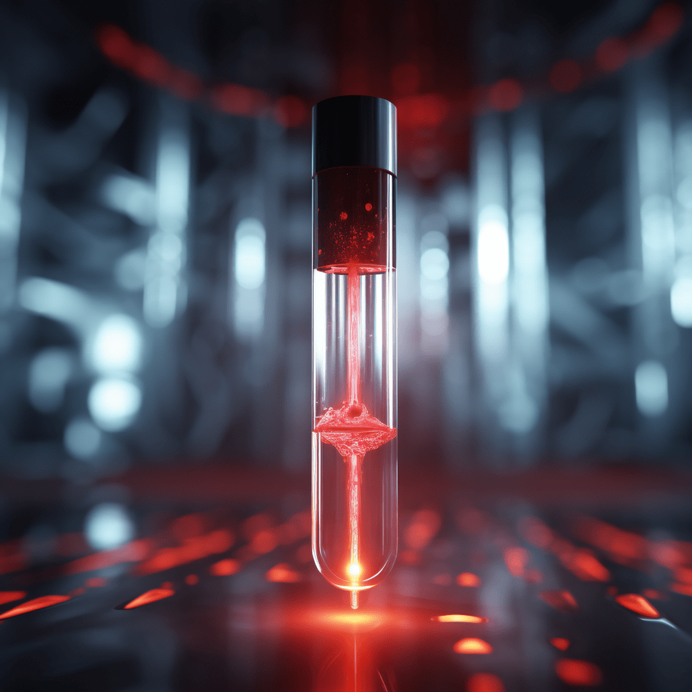 Generic cover image of blood in a vial with a laser passing through it