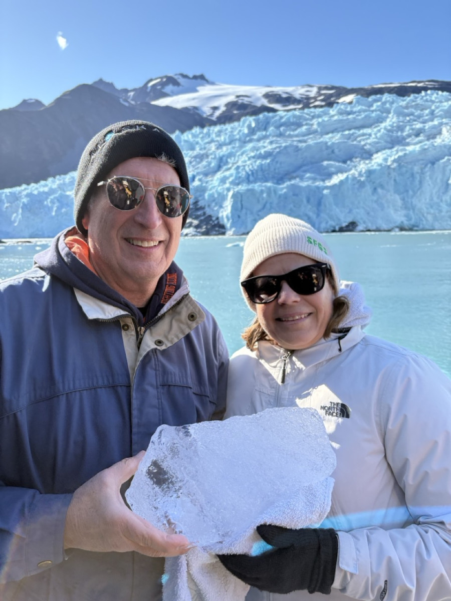 VandenbosscheSabbatical - Julie Vandenbossche viewing glaciers in Alaska VandenbosscheSabbatical