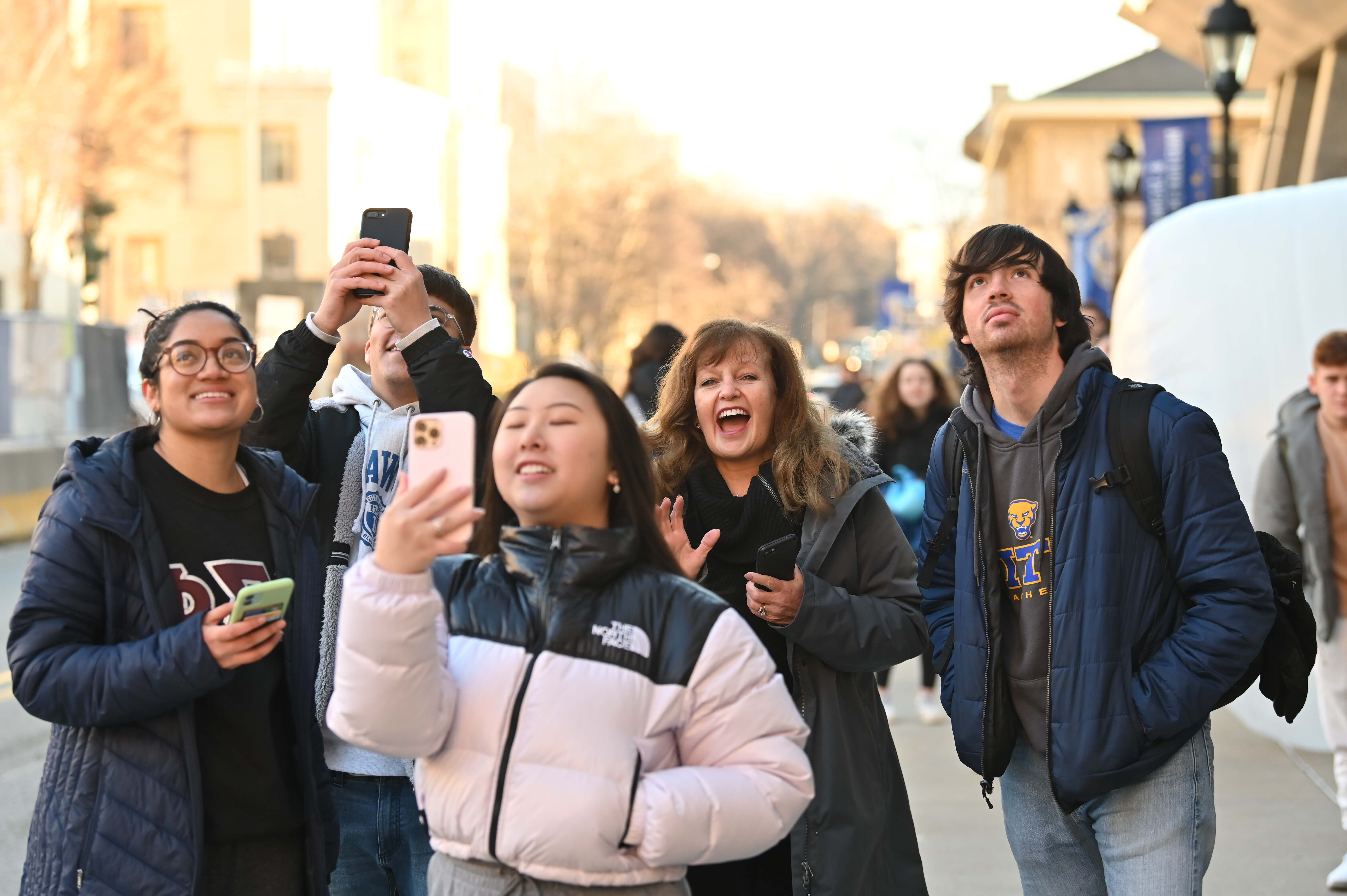 ChemE Professor Taryn Bayles with her students during a class activity.