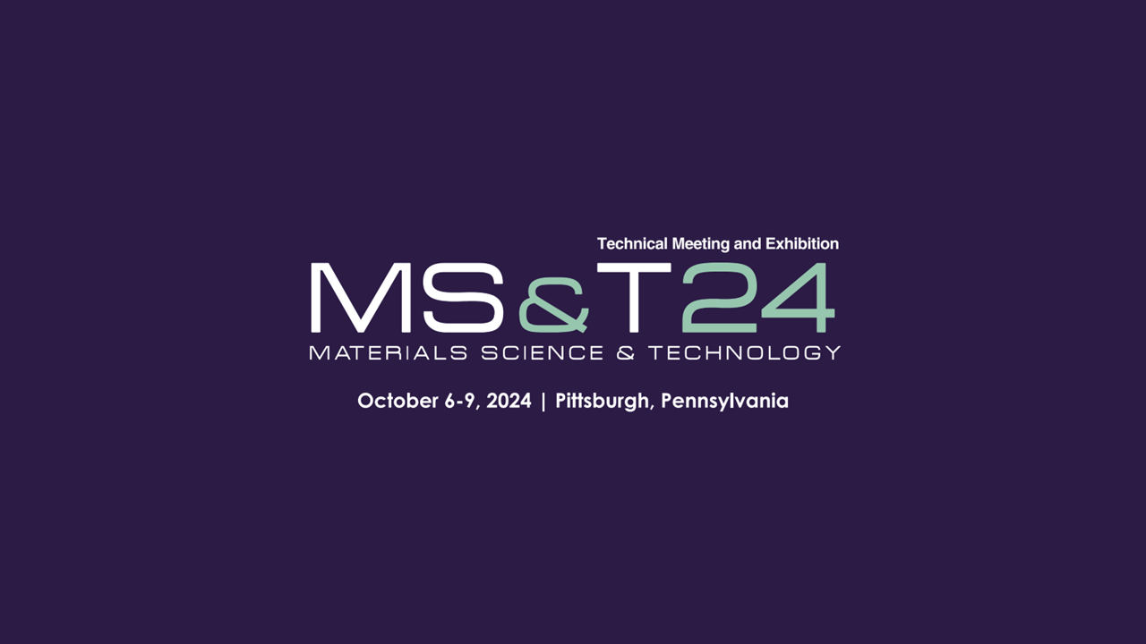 The wordmark of the MS and T 24 Technical Meeting and Exhibition Containing the text October 6 to 9 Pittsburgh, Pennsylvania