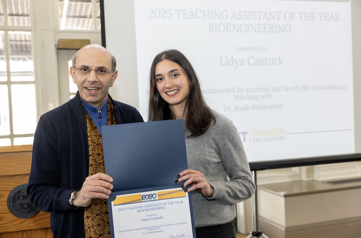 ta receiving an award
