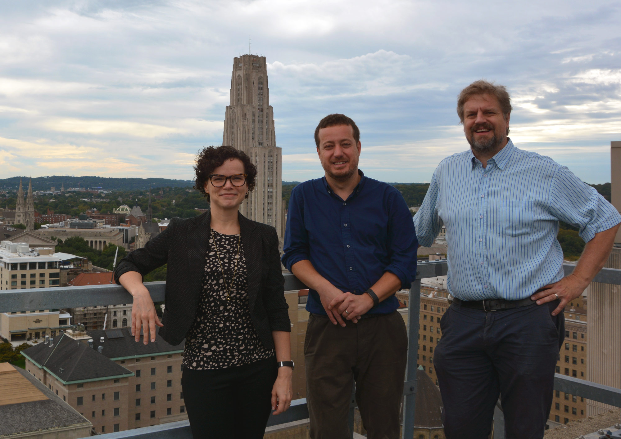 Engineering faculty on the roof of the University club