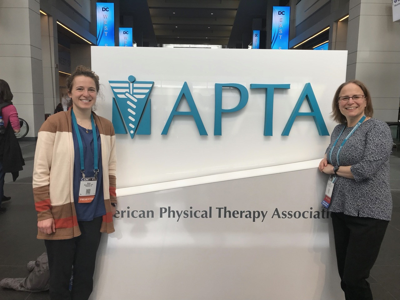 APTA American physical therapy association signage Anna Bailes and gwen sowa