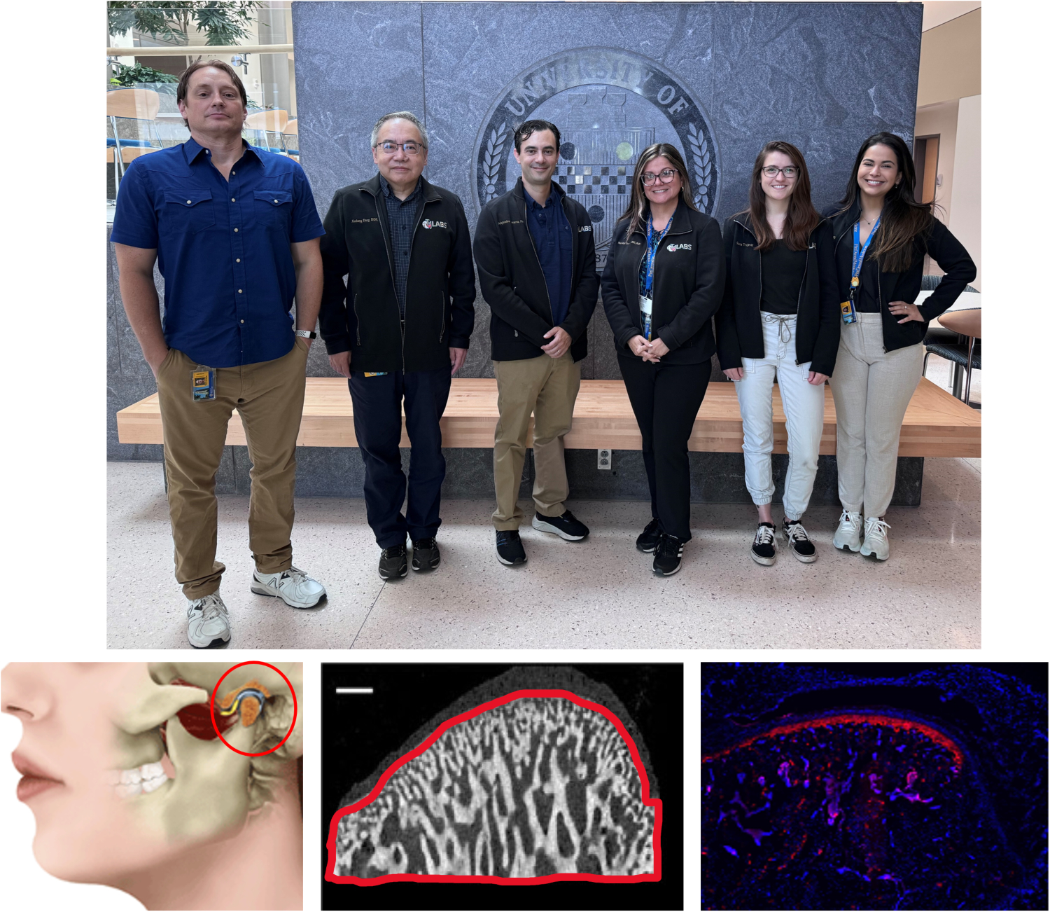 Lab group members posing