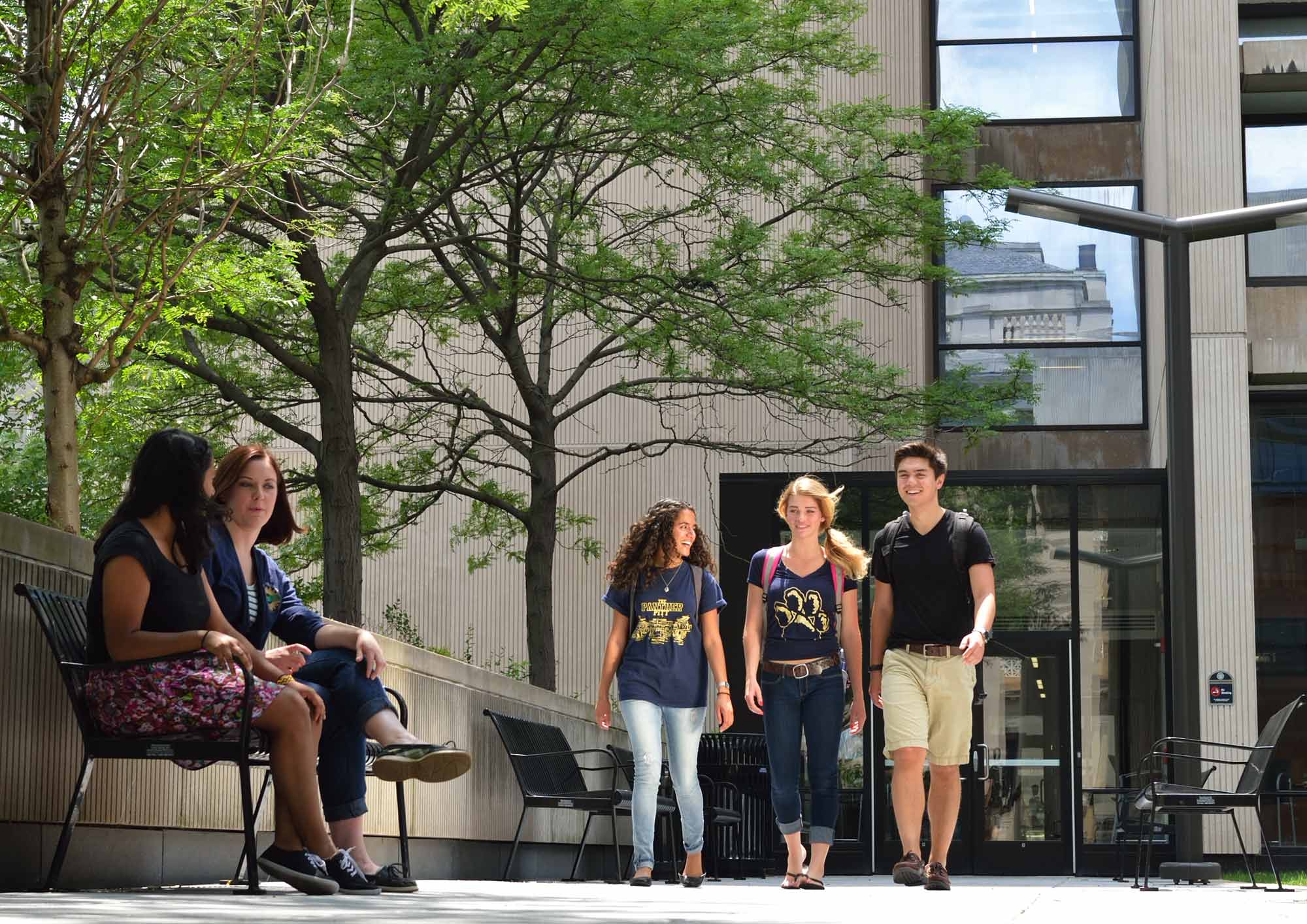 Students in the quad