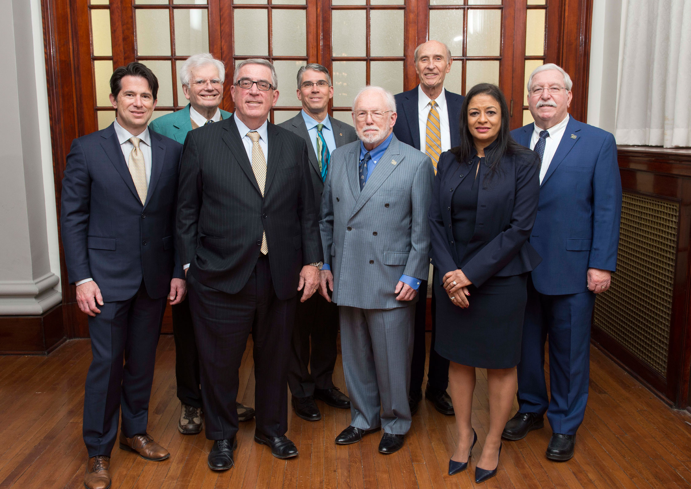 David VanSickle, James Pommersheim, Mike Gazarik, Leonard Berenfield, Victor Bertolina; (front row from left to right) Dean Holder, Wesley Pickard, Tracey Travis