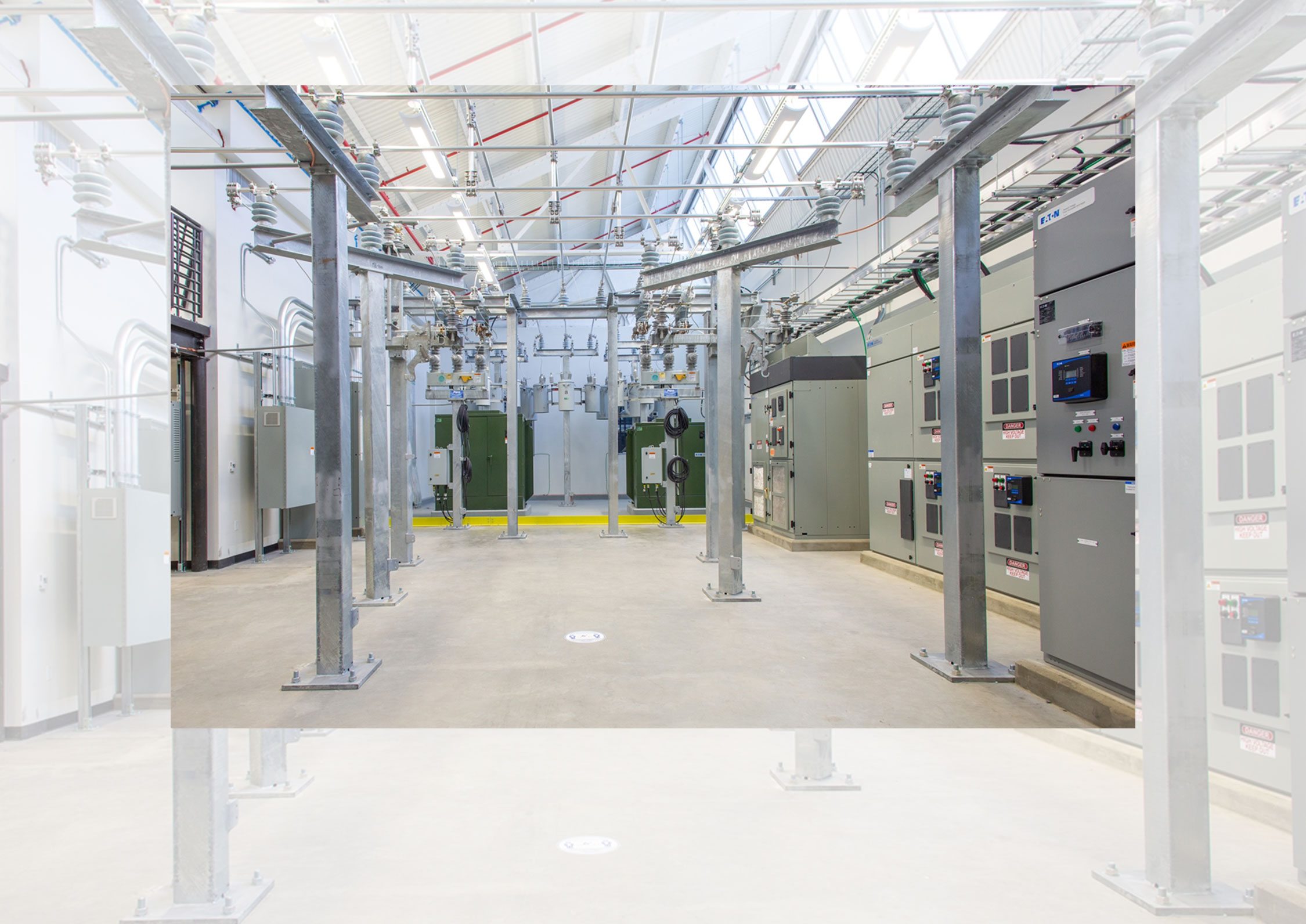 The medium voltage power lab interior