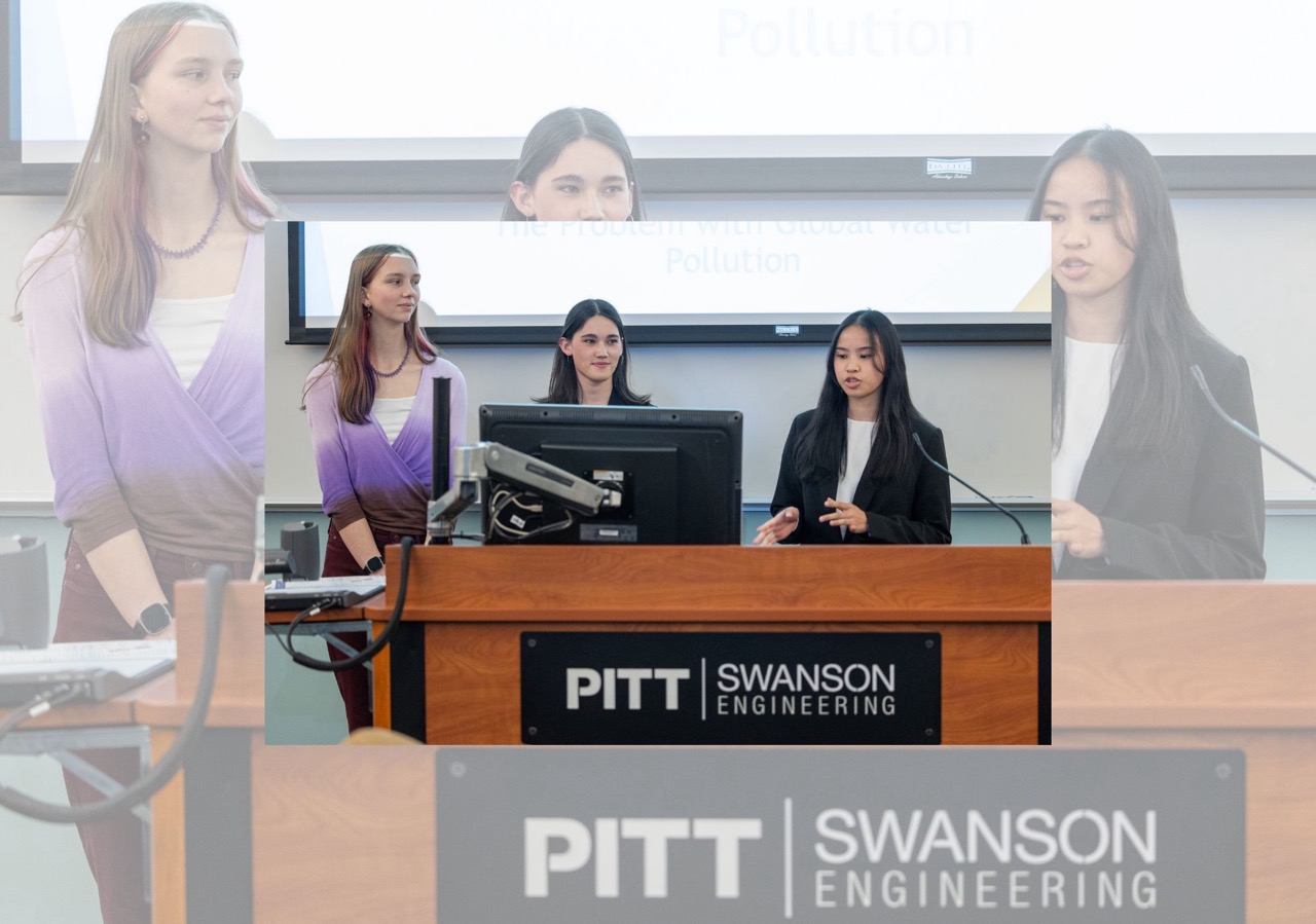 First-year students presenting