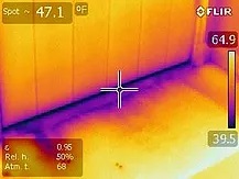 Flir image of heat dissipation