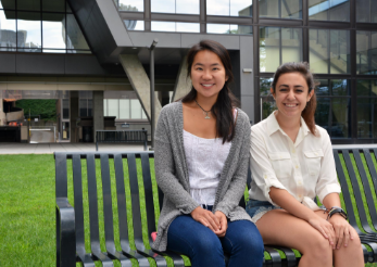 Students on a bench