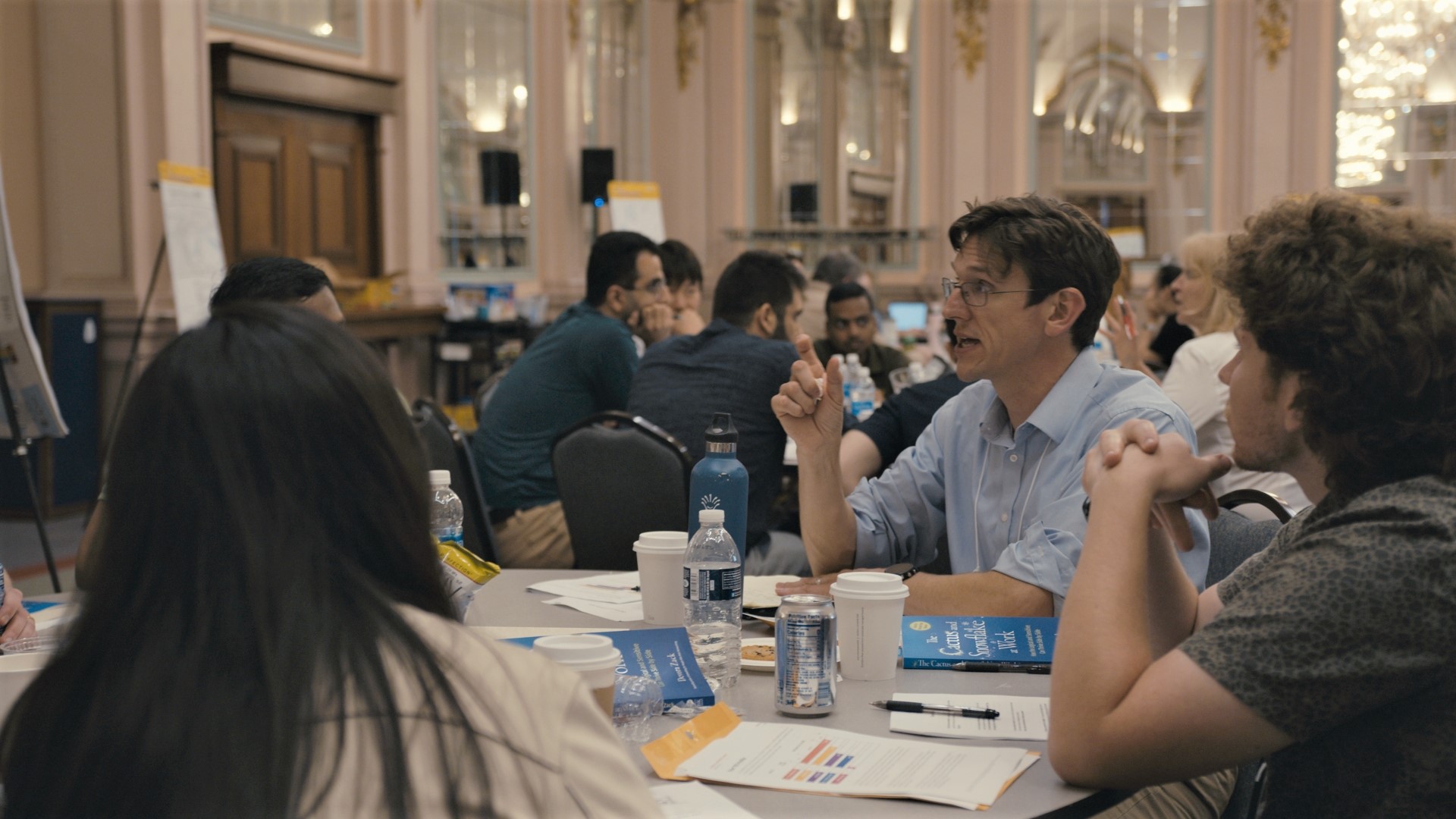 faculty members conversing