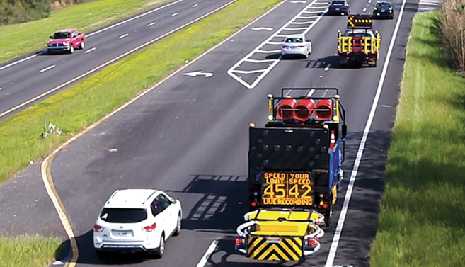 traffic on a highway