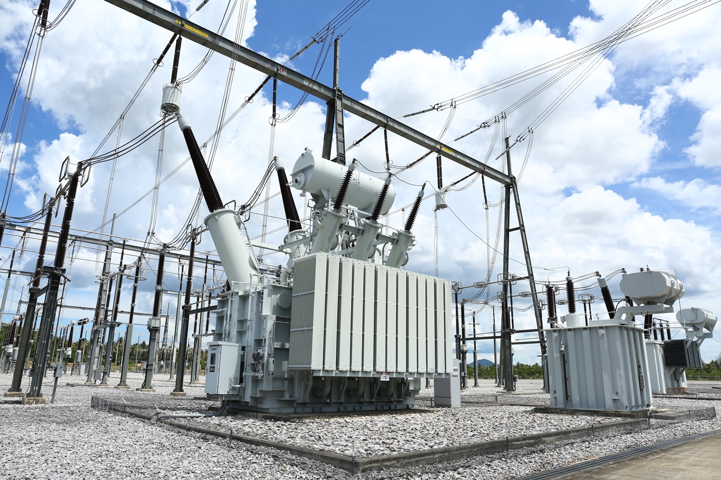 Example of a high voltage power transformer substation (Shutterstock)