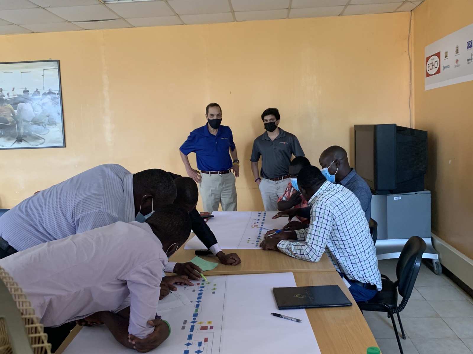 processMaps - The Kenyan team studying process maps in Siaya, Kenya processMaps