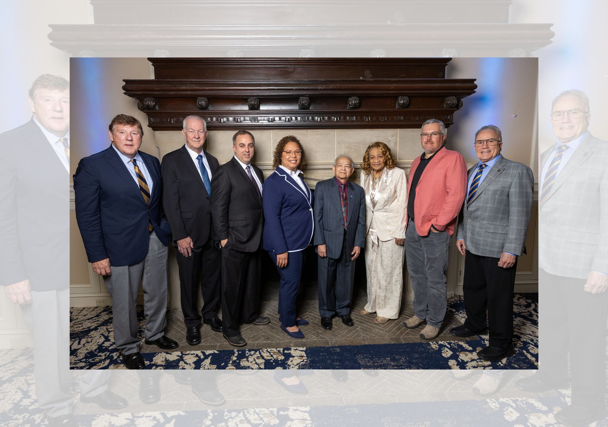 L - R: Michael Howard, Robert Colwell, Jeffery Mascaro, Michele Manuel, Ravi Rahangdale, Elayne Arrington, Damion Shelton, and Charles Bleil