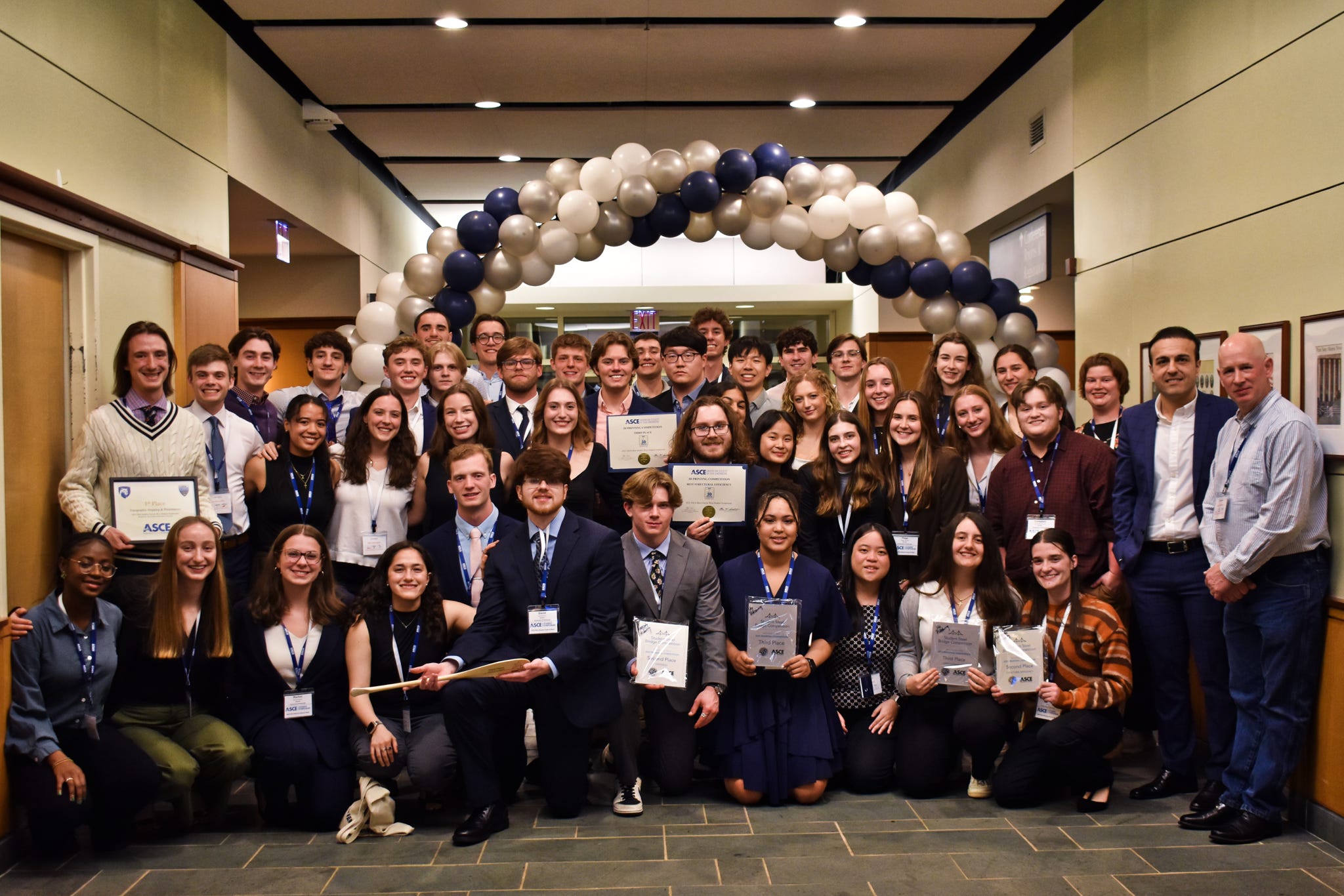 ASCE Pitt Student Chapter posing together