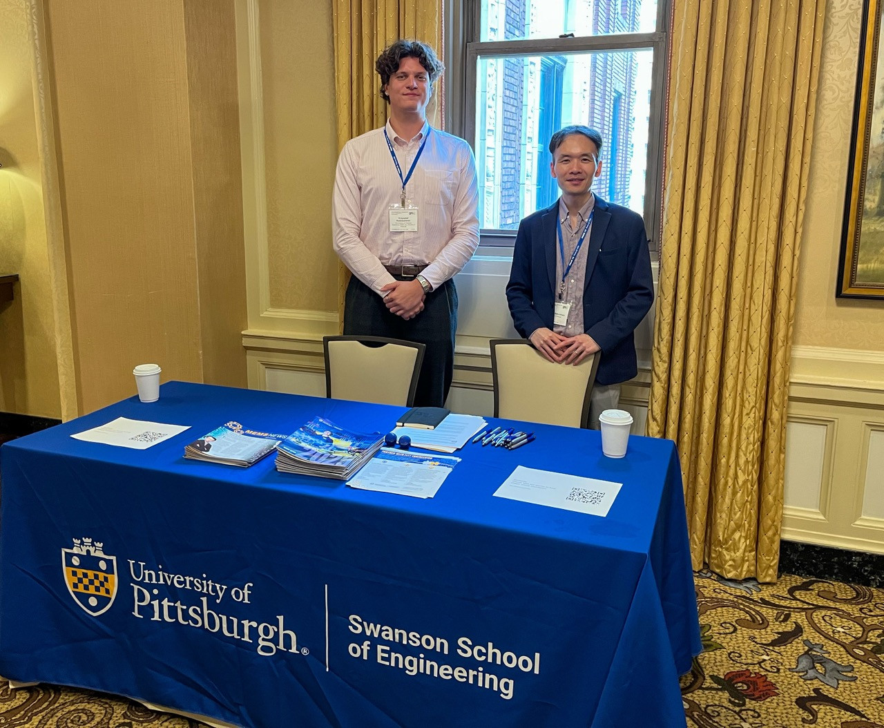 MEMS Booth - Krzysztof Radziszewski and Tatsuya Sakurahara at the MEMS booth during the PSAM 18 Conference MEMS Booth