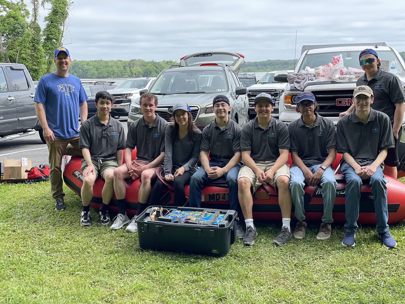 The team includes more than 40 undergraduates studying 10 different disciplines of engineering as well as finance, economics, marketing, computer science, and business information systems. Left to Right: Dr. Tony Kerzmann; Kevin Gu; Clinton Connelly; Casandra Nickelson; David Marcano; Nicholas Genco; Shreyas Vivekanandan; Josh Lubin; Luke Sowinsk. Courtesy Pittsburgh Electric Propulsion