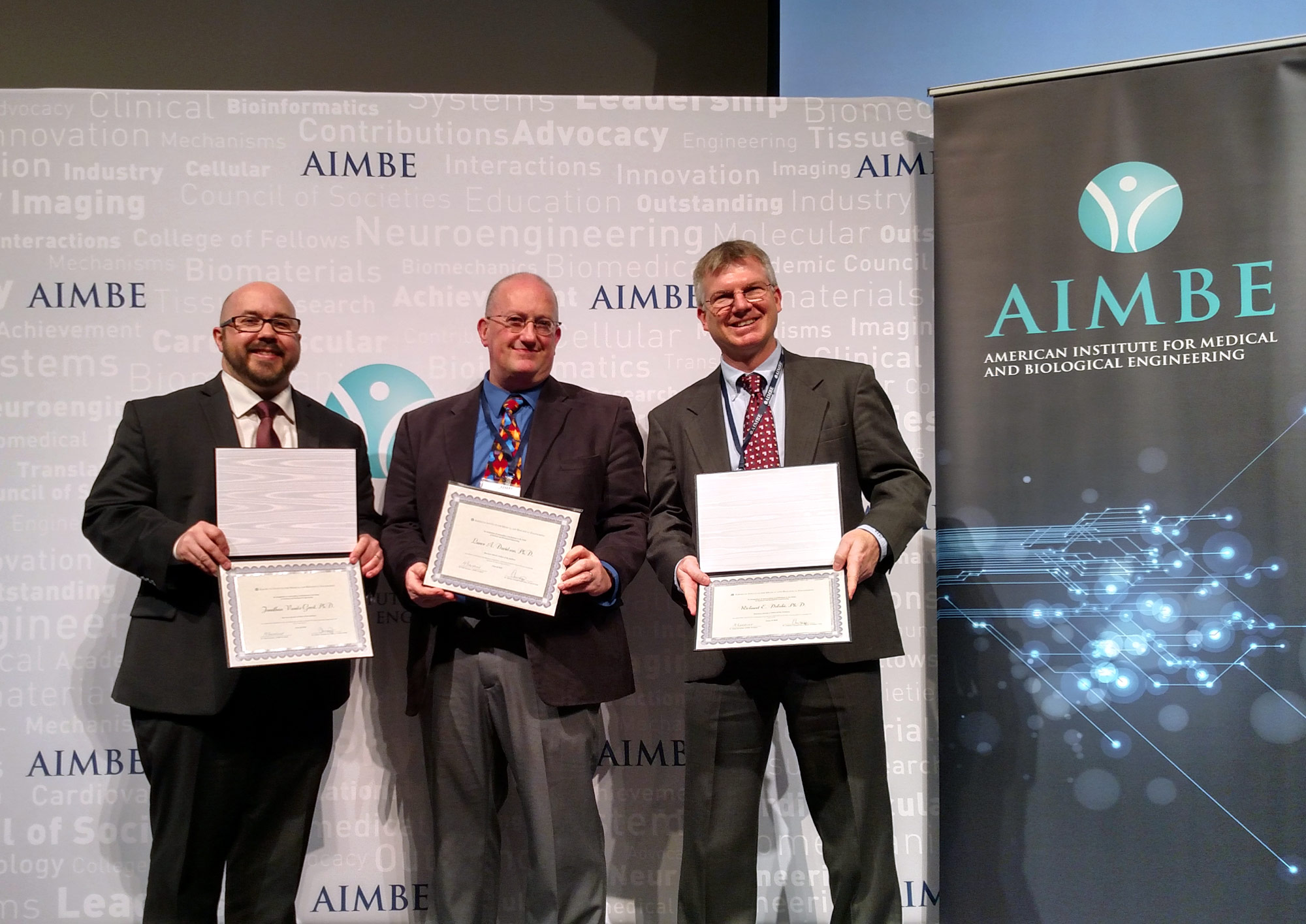 Dr. Jonathan Vande Geest, Dr. Lance Davidson, and Dr. Richard Debski
