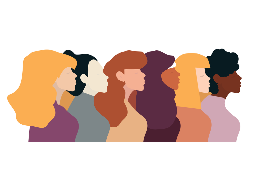 Illustration of women in profile