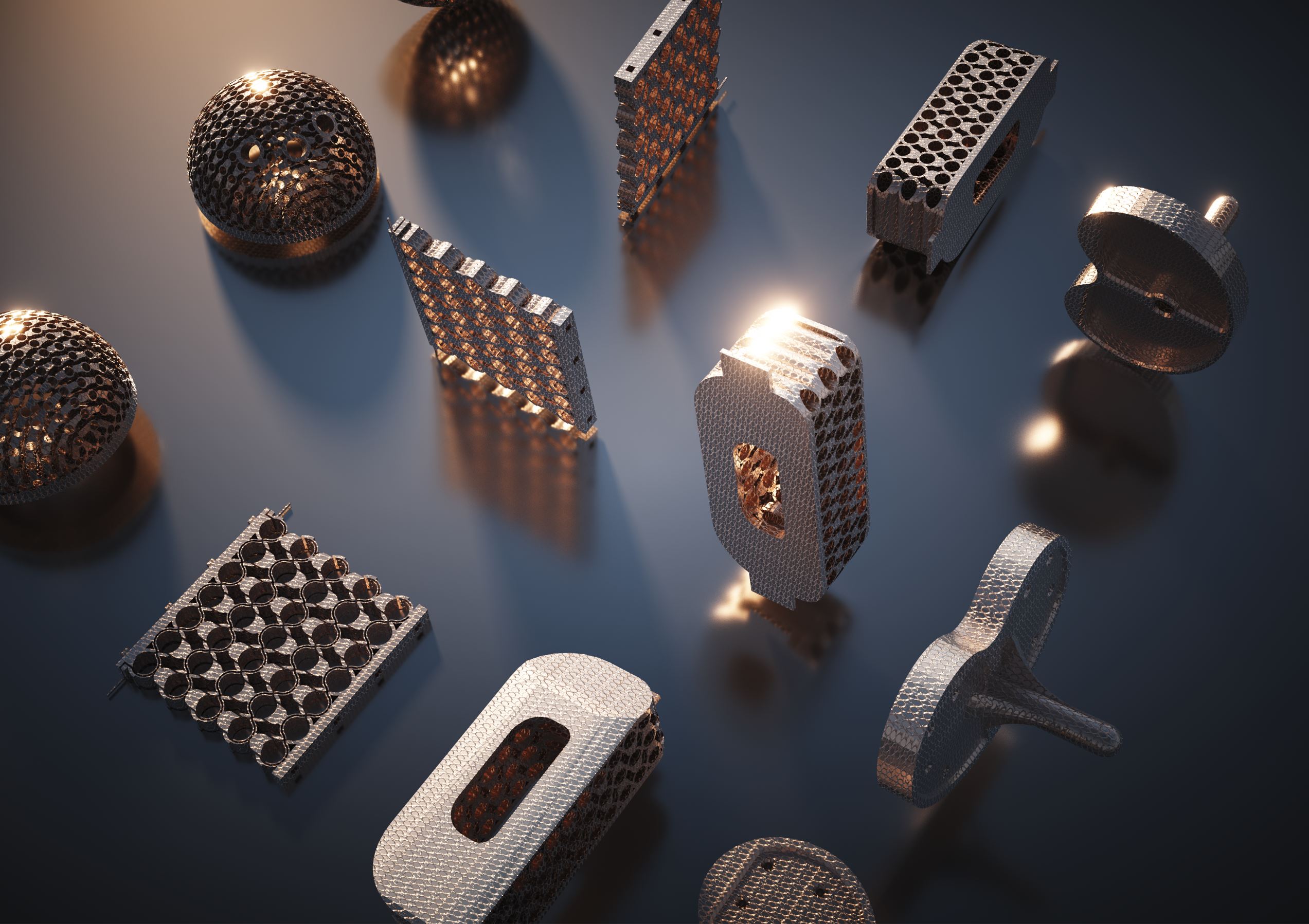 An illustration of potential smart implants using the advanced meta material developed by the iSMaRT Lab. Credit: iSMaRT Lab