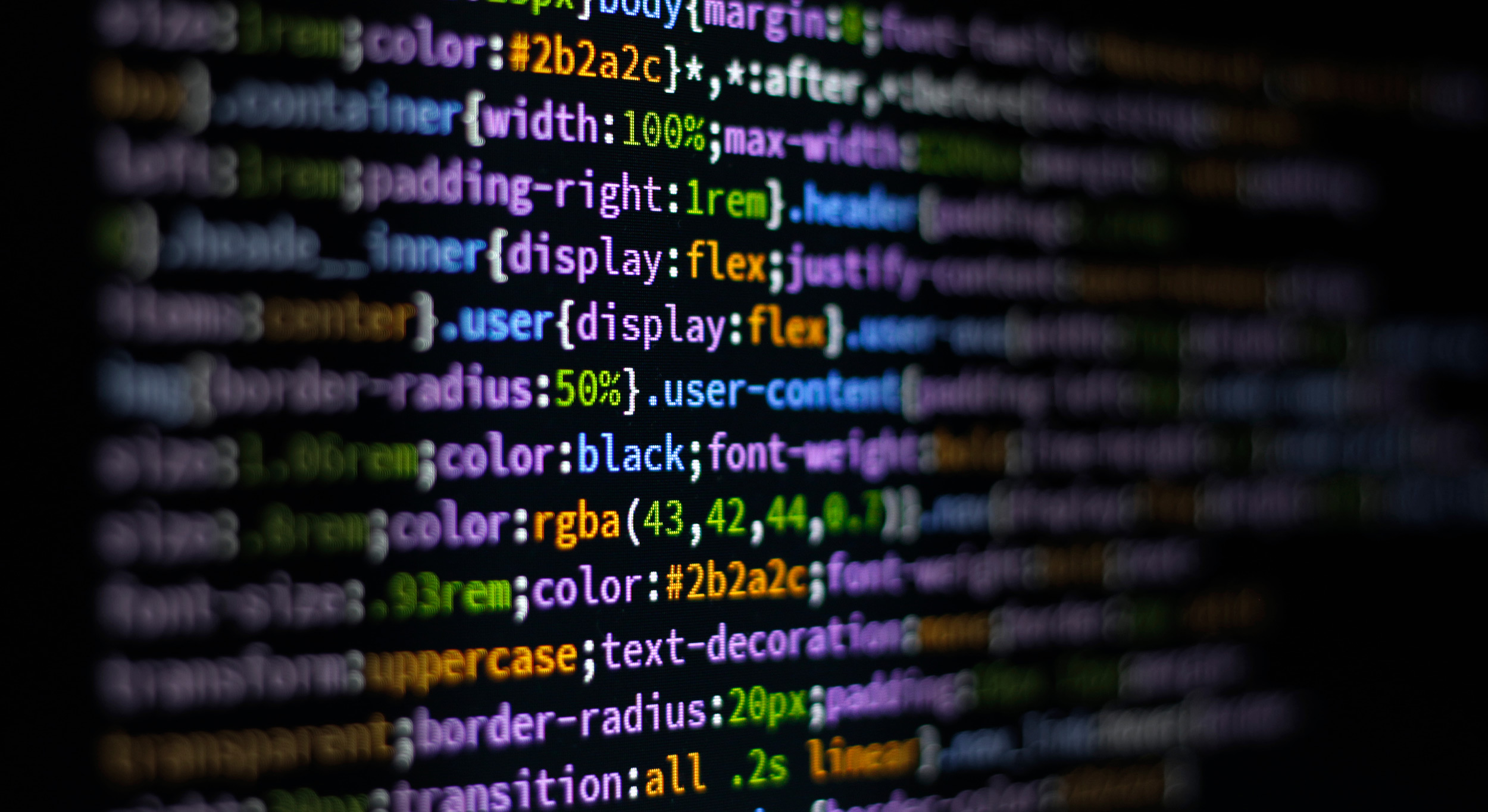 Code on a computer monitor