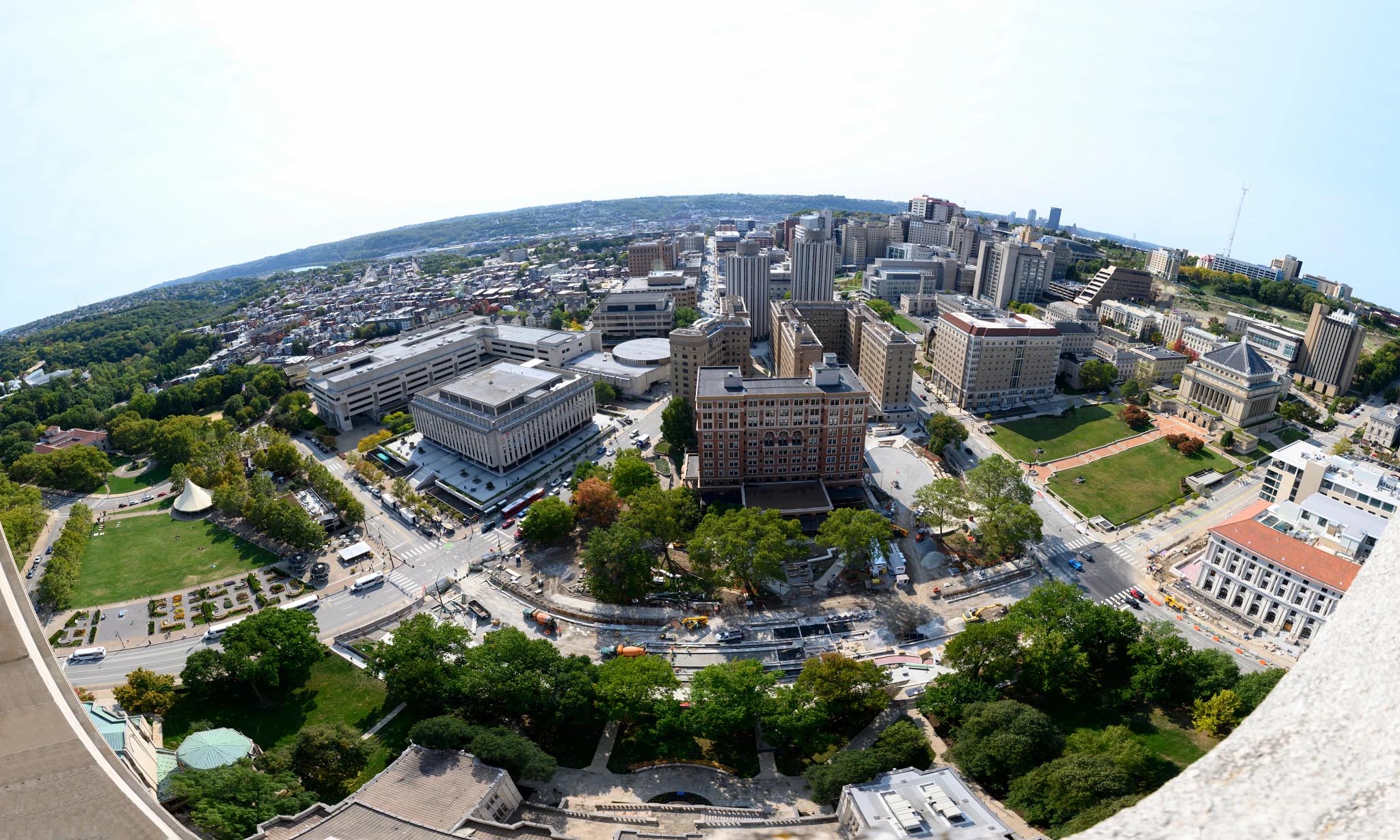 Aerial view of Oakland in the summer