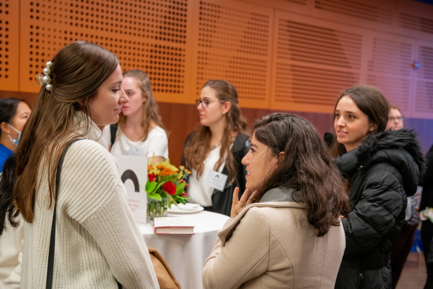 Group members networking at WNC