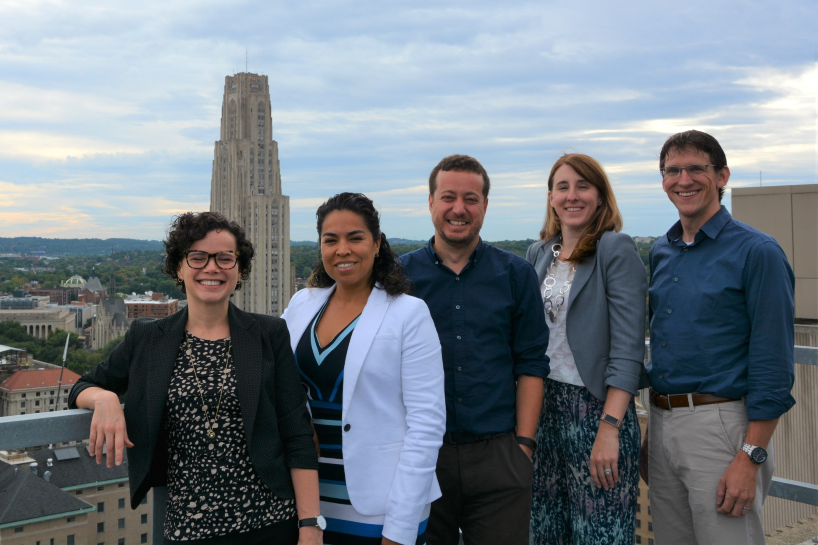 CAREER group photo with cathedral background