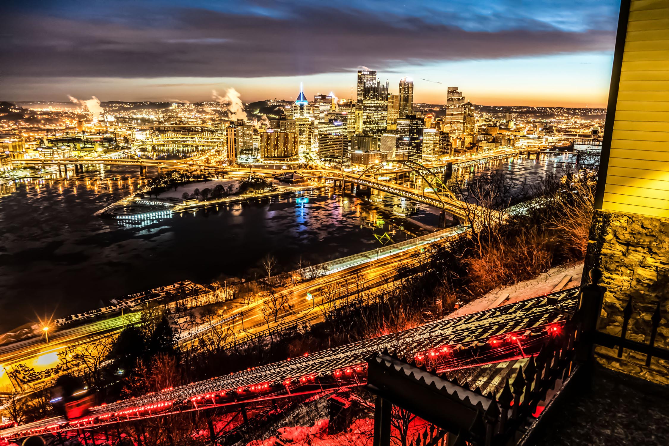 Downtown Pittsburgh at Night