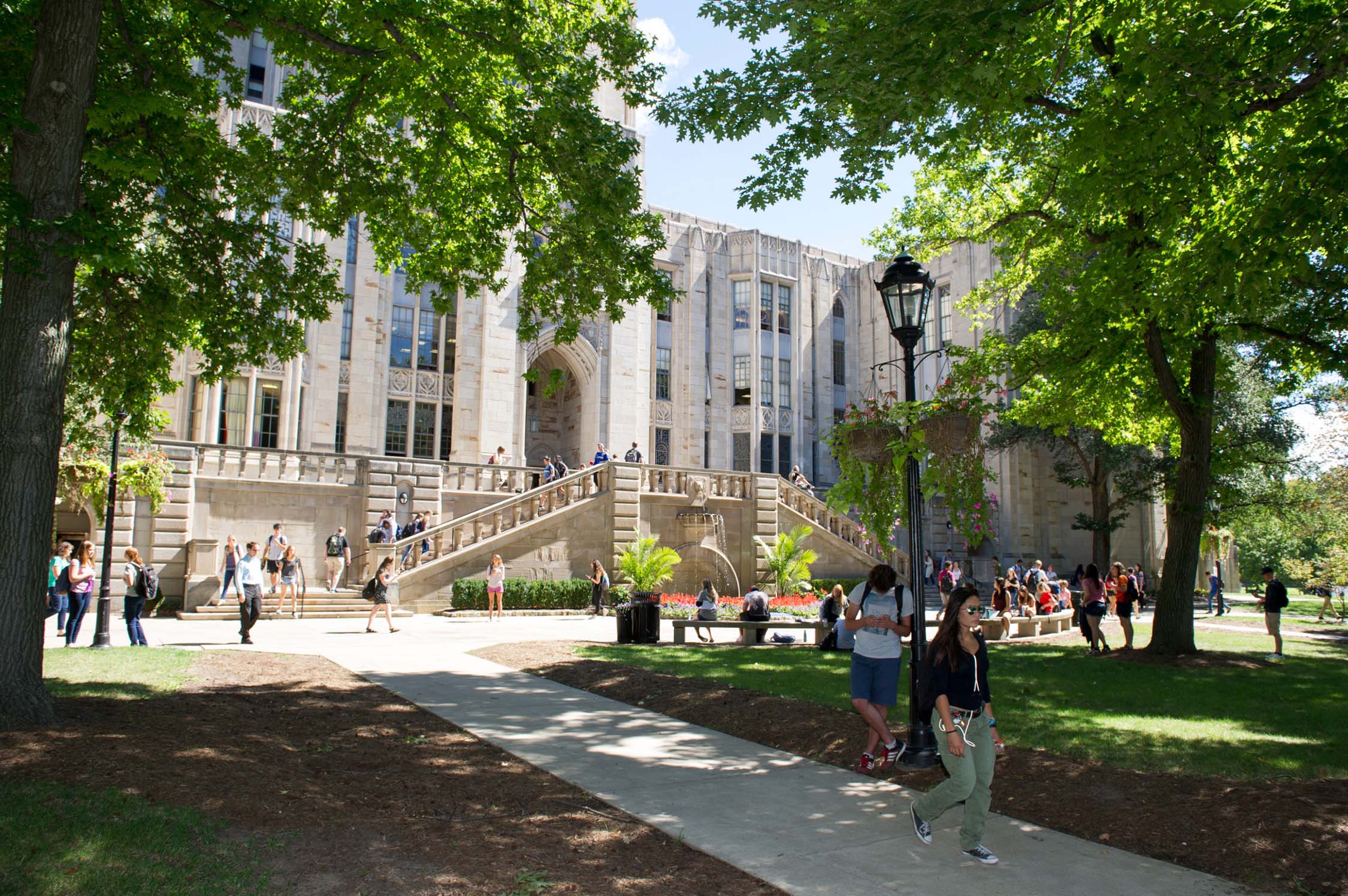 Outside of Cathedral of Learning