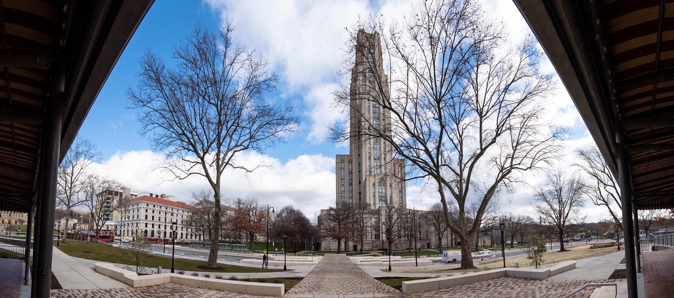 Outside of Cathedral of Learning