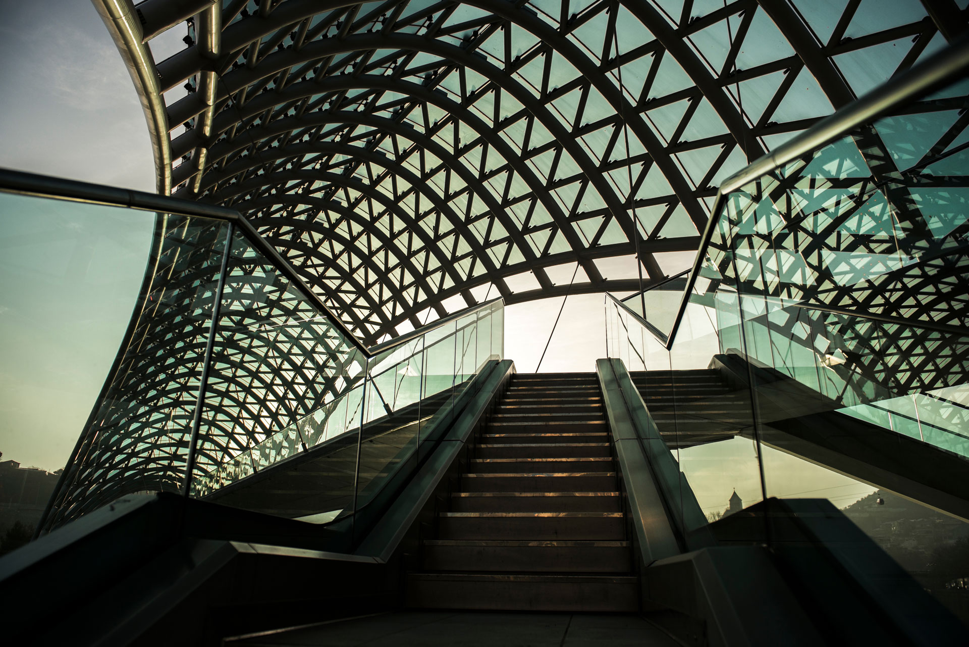 Architectural photo of a building staircase