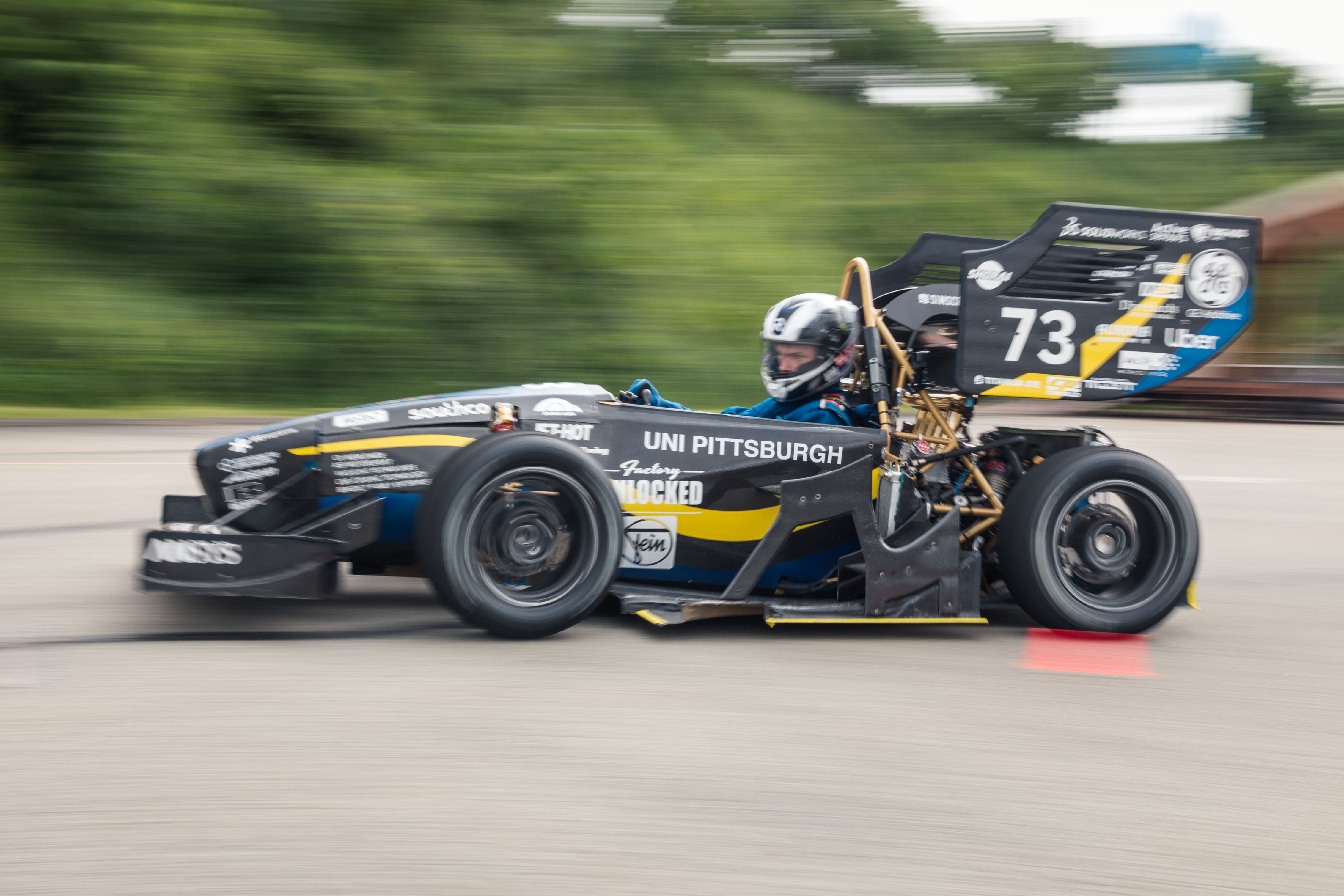 Pitt car 73 in motion